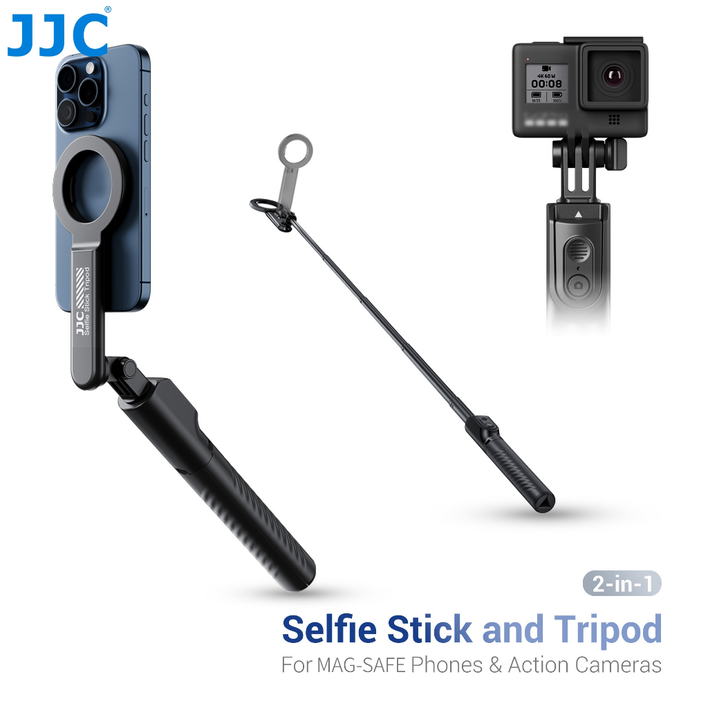 JJC Mag-Safe Tripod ขาตั้งกล้องแม่เหล็กพร้อมรีโมทคอนโทรลบลูทูธสําหรับโทรศัพท์ Ap