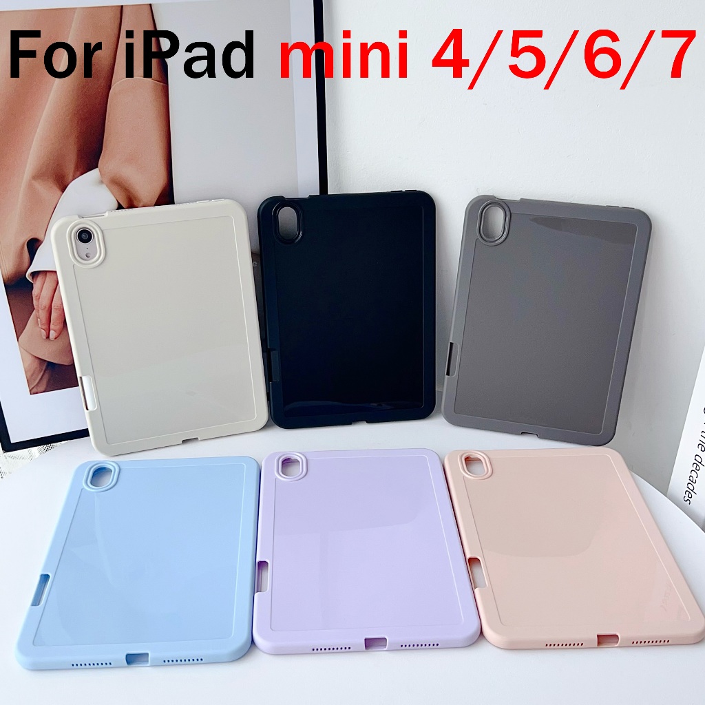 สําหรับ Apple iPad Mini 4 5 6 7.9 ผิว TPU กรณี iPad Mini 7 8.3 ปากกา groove anti-drop แท็บเล็ต Matte กรณี