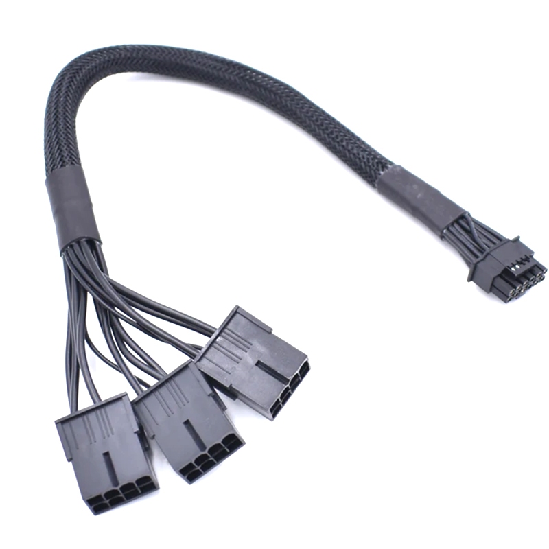 RTX 3090Ti 16Pin(12+4) ถึง 3x8pin PCI-e 5.0 Sleeved Cable สําหรับ GPU 3090Ti & RTX 4000 Series