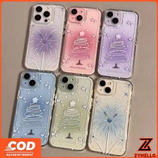 สําหรับ Vivo V70 FE V60 LITE V50 LITE V40 LITE Y05 Y19S Y04 Y29 Y29S Y03 Y18 Y200 Y300 สวย Blooming Love Christmas Tree กันกระแทก TPU เคสโทรศัพท์