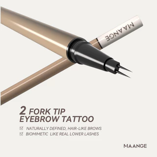 MAANGE ปากกาเขียนคิ้วเหลวแบบ Dual-Tip Ultra-Fine - กันน้ําและติดทนนาน E02