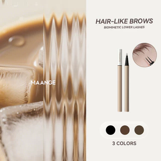 MAANGE ปากกาเขียนคิ้วเหลวแบบ Dual-Tip Ultra-Fine - กันน้ําและติดทนนาน E02