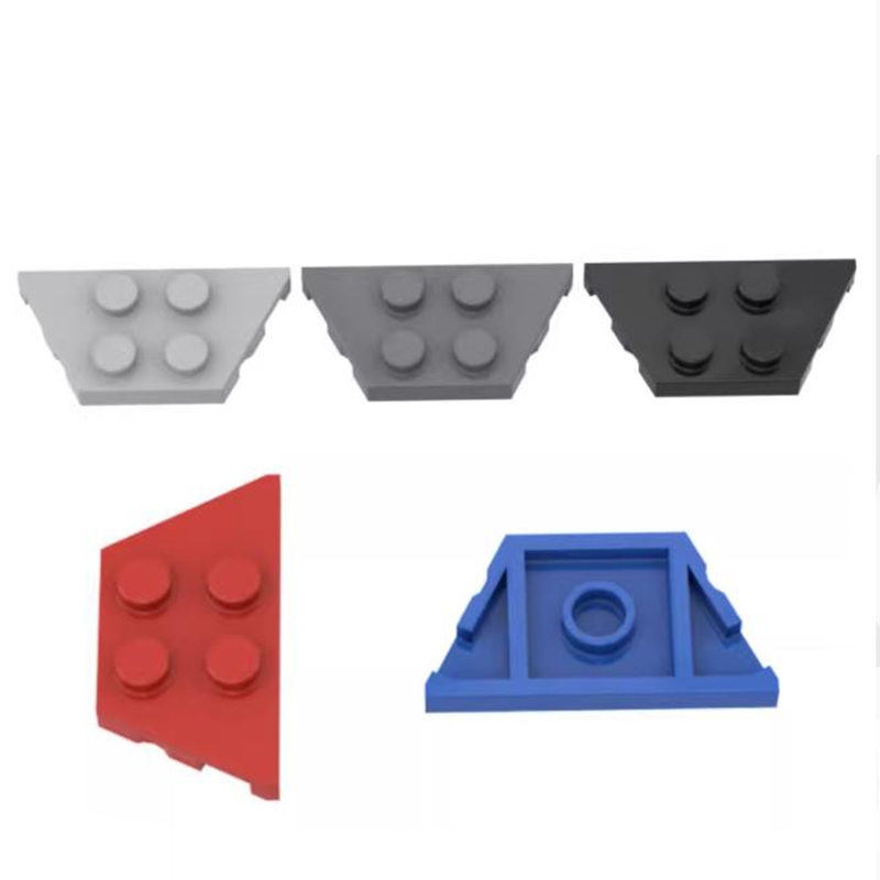 10pcs MOC อะไหล่ 51739 Wedge Plate 2x4 mattoni compatibili DIY Assmble Building Blocks particelle ปริศนาเด็กอิฐ