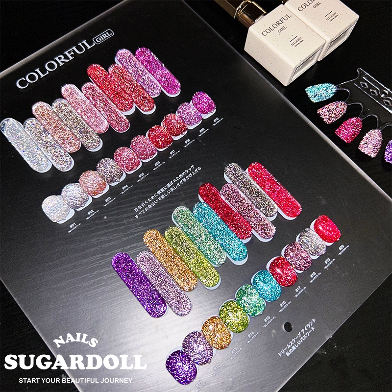 【พร้องส่งในBangkok】สีเจลแฟลช Colorful girl 20 สี ทาเล็บเจล แถมชาร์ทสี