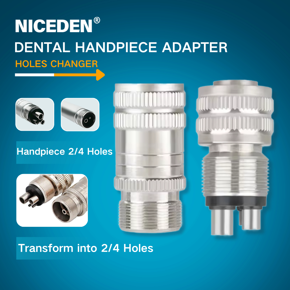 Niceden Dental handpiece ความเร็วสูง Adaptor 2 รูถึง 4 รูหรือ M4 ถึง B2 เปลี่ยนขั้วต่อ