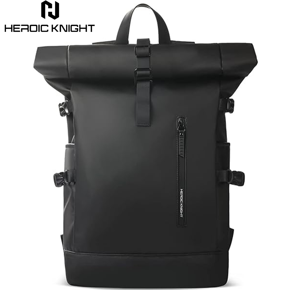 HEROIC KNIGHT กระเป๋าเป้สะพายหลัง Rolltop กันน้ําป้องกันการโจรกรรมพร้อมช่องใส่แล็ปท็อป (18-27L/15.6")