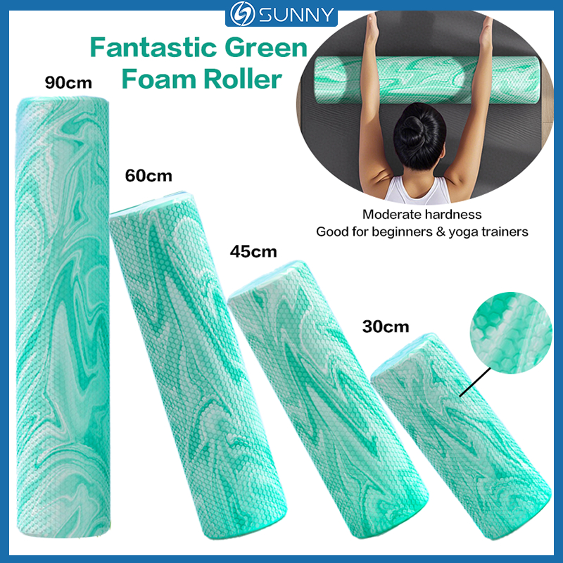 SunnyFit ลูกกลิ้งโฟมสีมหัศจรรย์ EVA ลูกกลิ้งโยคะ 30/45/60/90 ซม.นวด Point Roller ฟิตเนส Gym ผ่อนคลายกล้ามเนื้อ