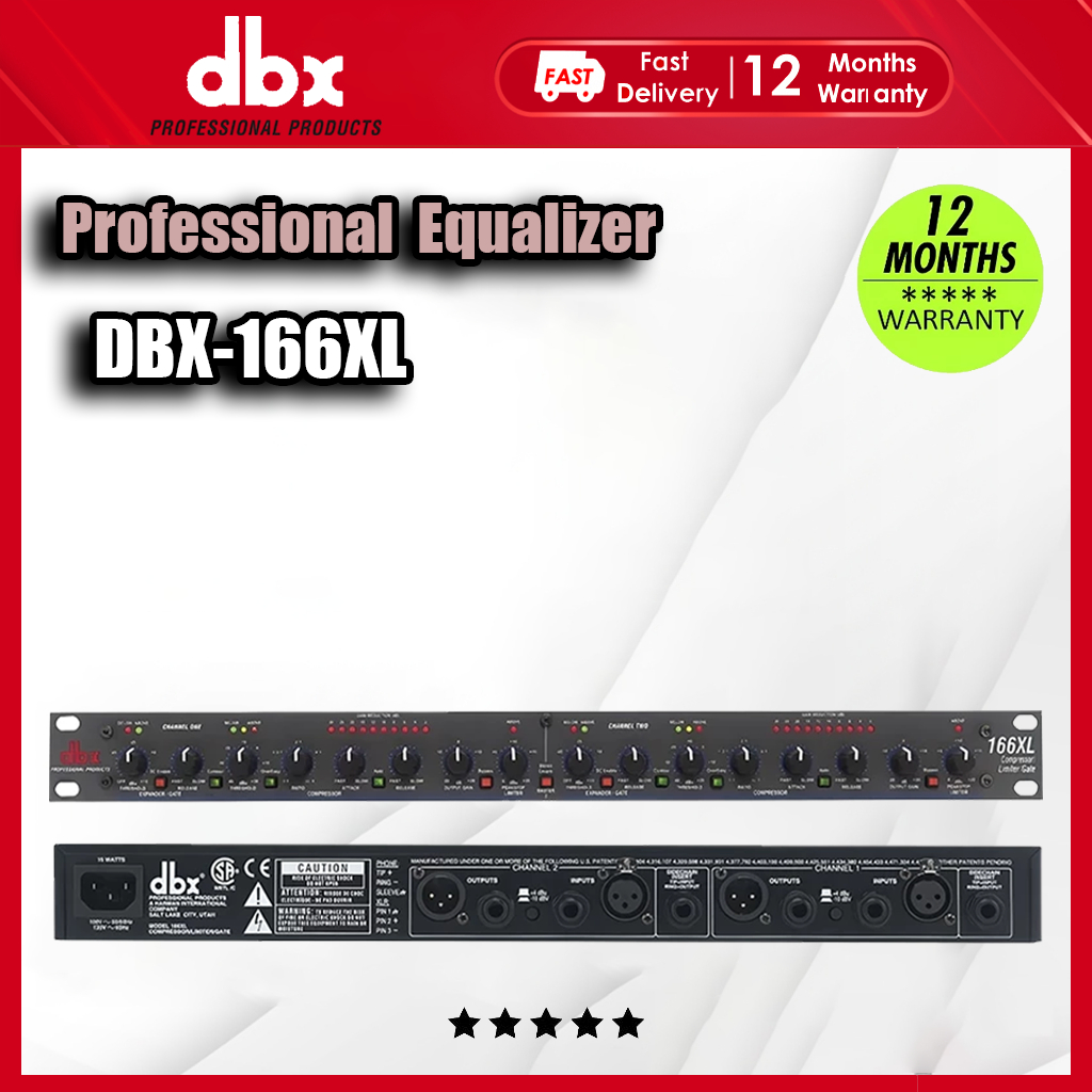 DBX 166XL คอมเพรสเซอร์เสียงระดับมืออาชีพ/โปรเซสเซอร์ Limiter/Gate Dynamic