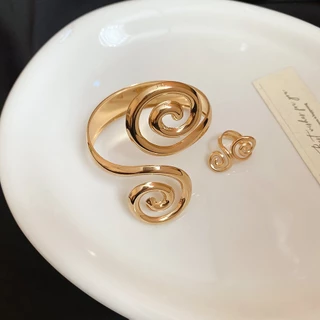 [เจวบิวตี้]สร้อยข้อมือเปิดเกลียวโลหะผสมสไตล์ยุโรปและอเมริกาส่วนบุคคลแฟชั่นตกแต่งมือระดับไฮเอนด์สําหรับผู้หญิง