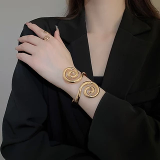 [เจวบิวตี้]สร้อยข้อมือเปิดเกลียวโลหะผสมสไตล์ยุโรปและอเมริกาส่วนบุคคลแฟชั่นตกแต่งมือระดับไฮเอนด์สําหรับผู้หญิง