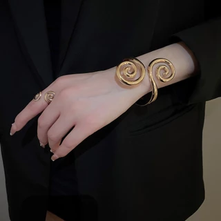 [เจวบิวตี้]สร้อยข้อมือเปิดเกลียวโลหะผสมสไตล์ยุโรปและอเมริกาส่วนบุคคลแฟชั่นตกแต่งมือระดับไฮเอนด์สําหรับผู้หญิง