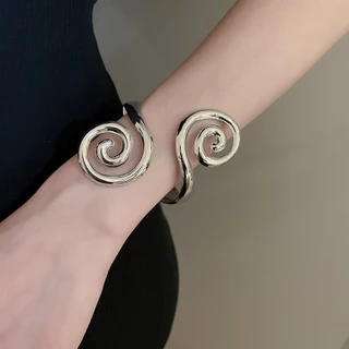 [เจวบิวตี้]สร้อยข้อมือเปิดเกลียวโลหะผสมสไตล์ยุโรปและอเมริกาส่วนบุคคลแฟชั่นตกแต่งมือระดับไฮเอนด์สําหรับผู้หญิง