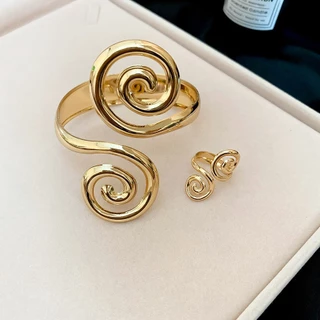 [เจวบิวตี้]สร้อยข้อมือเปิดเกลียวโลหะผสมสไตล์ยุโรปและอเมริกาส่วนบุคคลแฟชั่นตกแต่งมือระดับไฮเอนด์สําหรับผู้หญิง