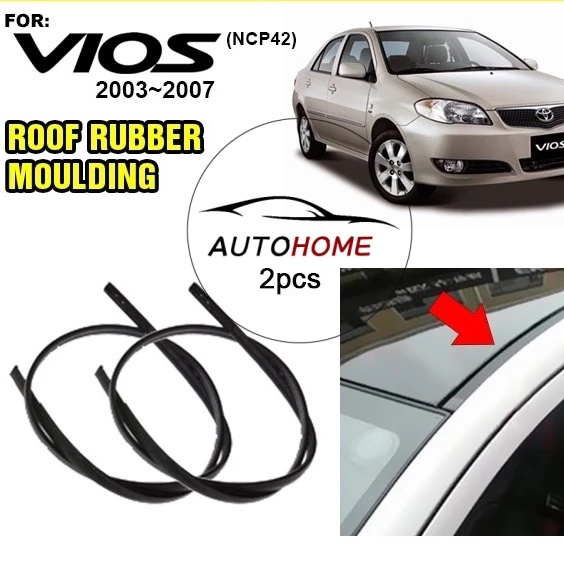 แถบซีลหลังคารถ แถบยางหลังคารถ ยางหลังคา weatherstrip สําหรับ TOYOTA VIOS NCP42 gen1 2002 2003 2004 2005 2006 2007