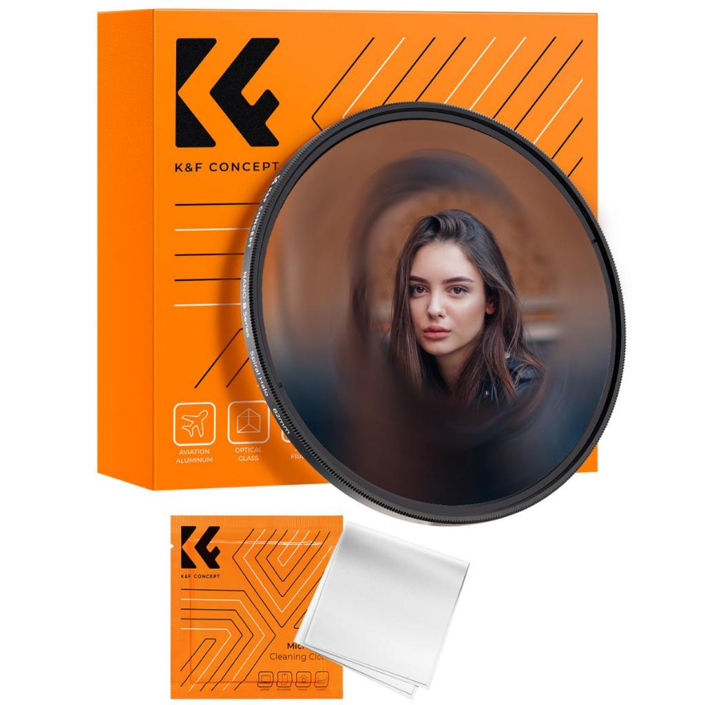 K&F Concept Spiral Halo Camera Lens Filter Premium Optical Glass Halo Swirl Special Effect Filter...