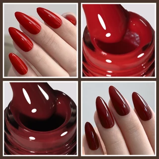 XEIJAYI 15มล สีทาเล็บ 6 สี แดงและน้ำตาล ทนทาน เหมาะสำหรับ DIY ที่บ้านและร้านทำเล็บ