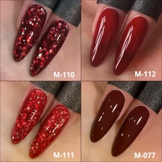 ชุดน้ำยาทาเล็บสีแดง 4 สี สีสันสดใสติดทนนาน เงางาม เหมาะสำหรับร้านทำเล็บและของขวัญวันหยุด