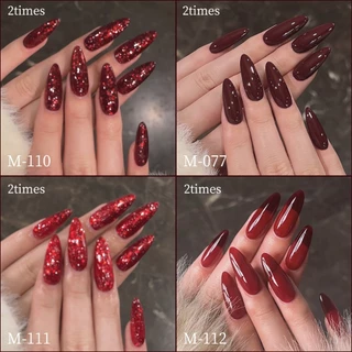 ชุดน้ำยาทาเล็บสีแดง 4 สี สีสันสดใสติดทนนาน เงางาม เหมาะสำหรับร้านทำเล็บและของขวัญวันหยุด