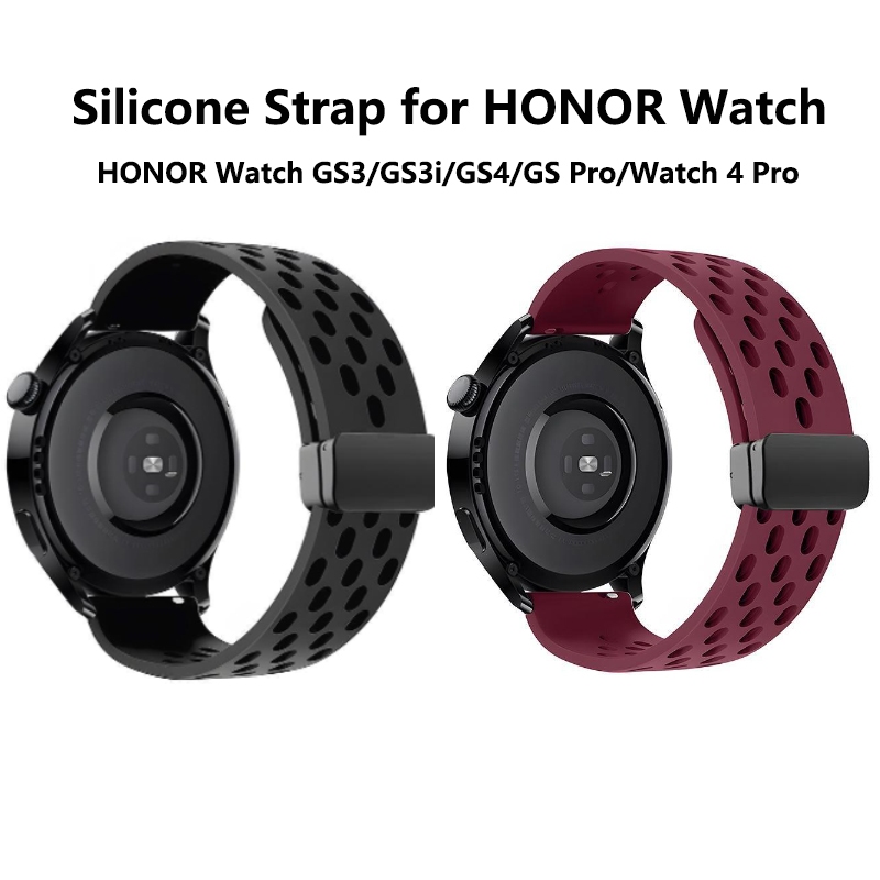 สายซิลิโคนสําหรับ HONOR นาฬิกา GS Pro GS3 3i GS 4 นาฬิกา 4 Pro Soft Band สมาร์ทวอทช์สร้อยข้อมือกีฬา