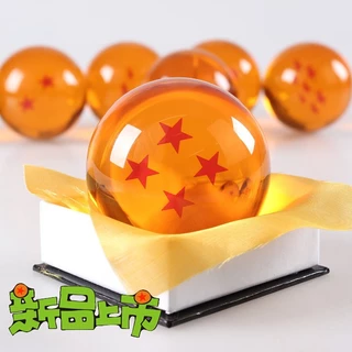 เกรดสูง Dragon Ball Z 3D ลูกบอลคริสตัล 1-7 ดาว 5.7/7.6 ซม สีเหลือง Crystal Ball พร้อมกล่องสีอิสระ