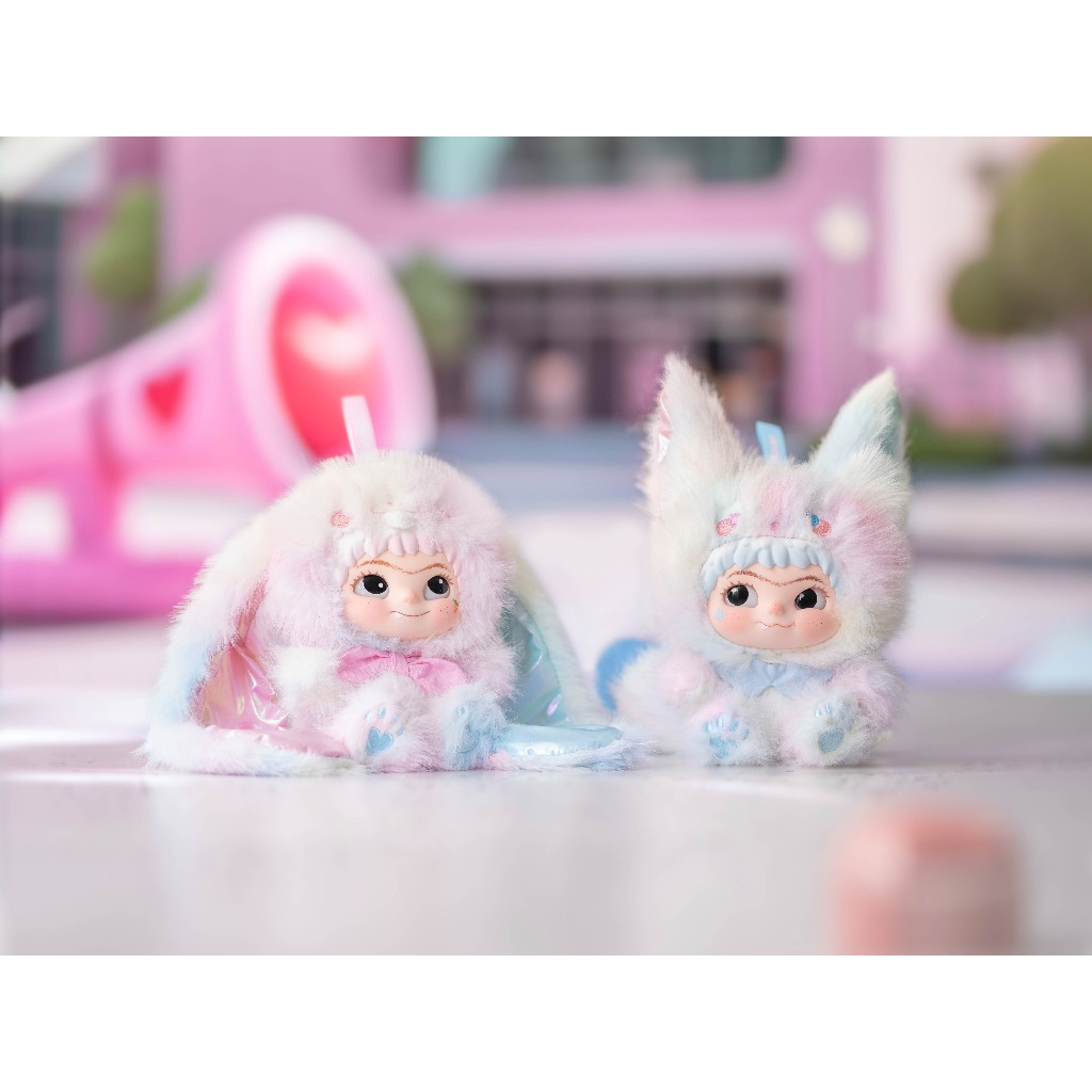 WAKUKU-WAKUKUFox&Bunny trick or treat Series Blind Box ตุ๊กตาพัฟฟ์ของเล่นแอคชั่น ฟิกเกอร์ของขวัญวันเกิด ของเล่นสำหรับเด็ก