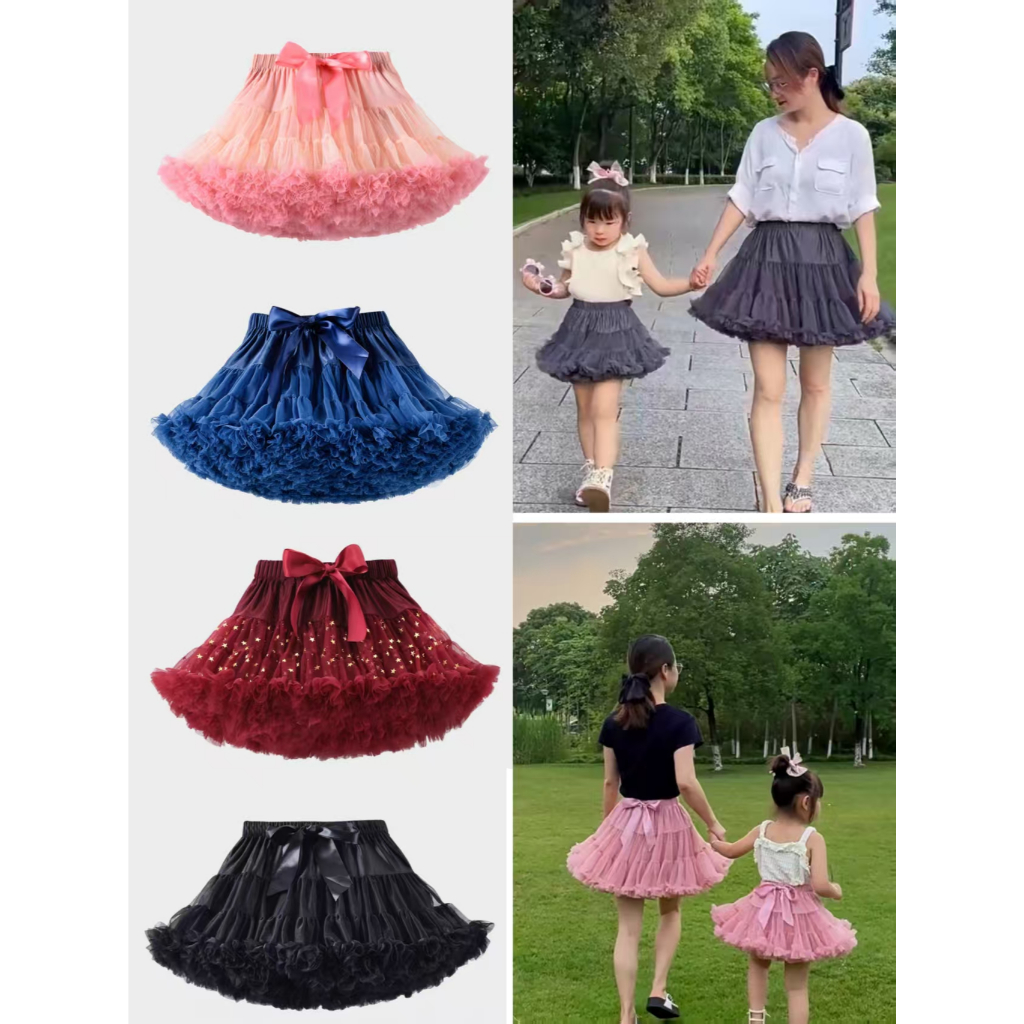 Matching Mommy & Baby Tutu Dress – ชุดกระโปรงเด็กผู้หญิง Princess Ballerina ชุดแม่ลูกน่ารัก