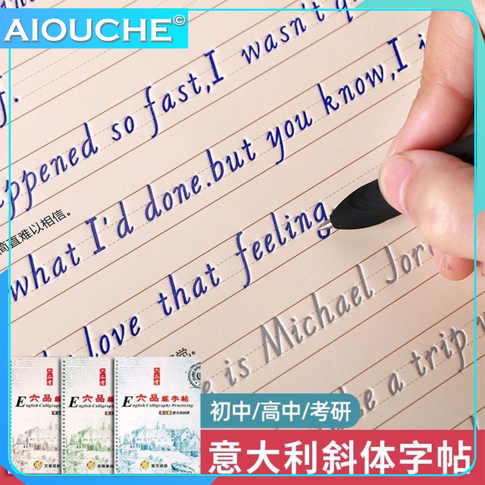 3pcs New Cursive Writing English Pen Chinese Calligraphy copybook for Adult Children Exercises Calligraphy Practice Book libros衡水体意大利斜体英文字帖凹槽练字帖