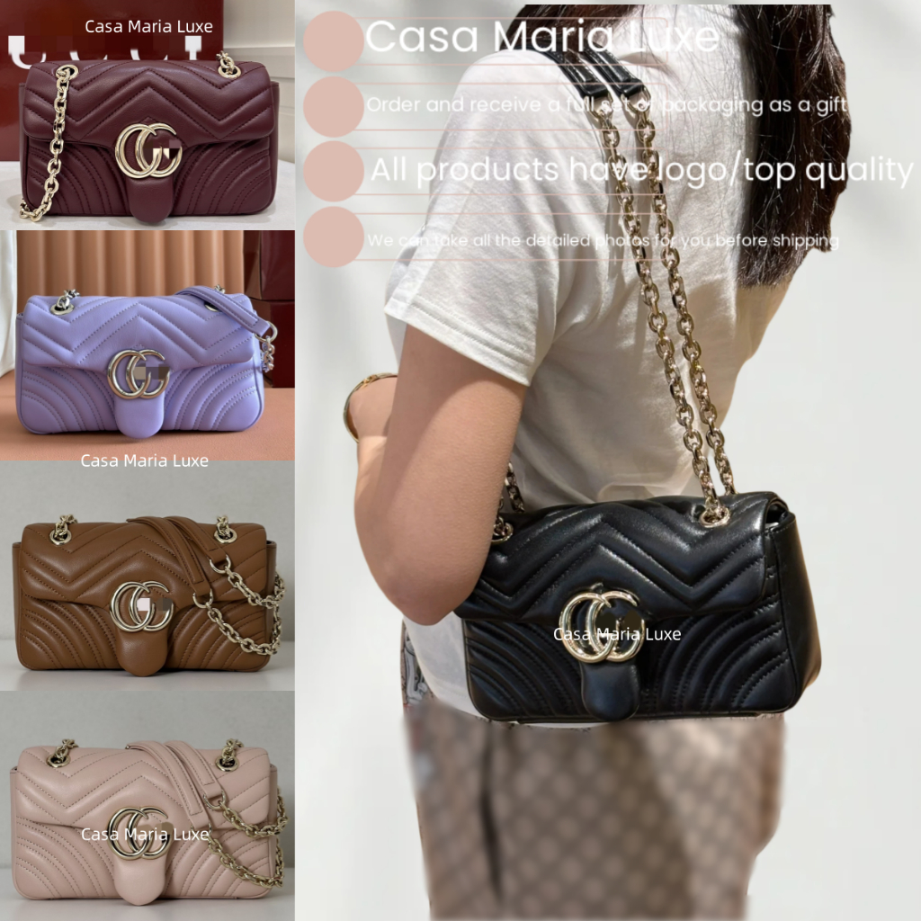 GG1/837280/Marmont/New bag/22CM/Casa Maria Luxe/chain bag/armpit bag/shopping bag/tote bag/mailman b
