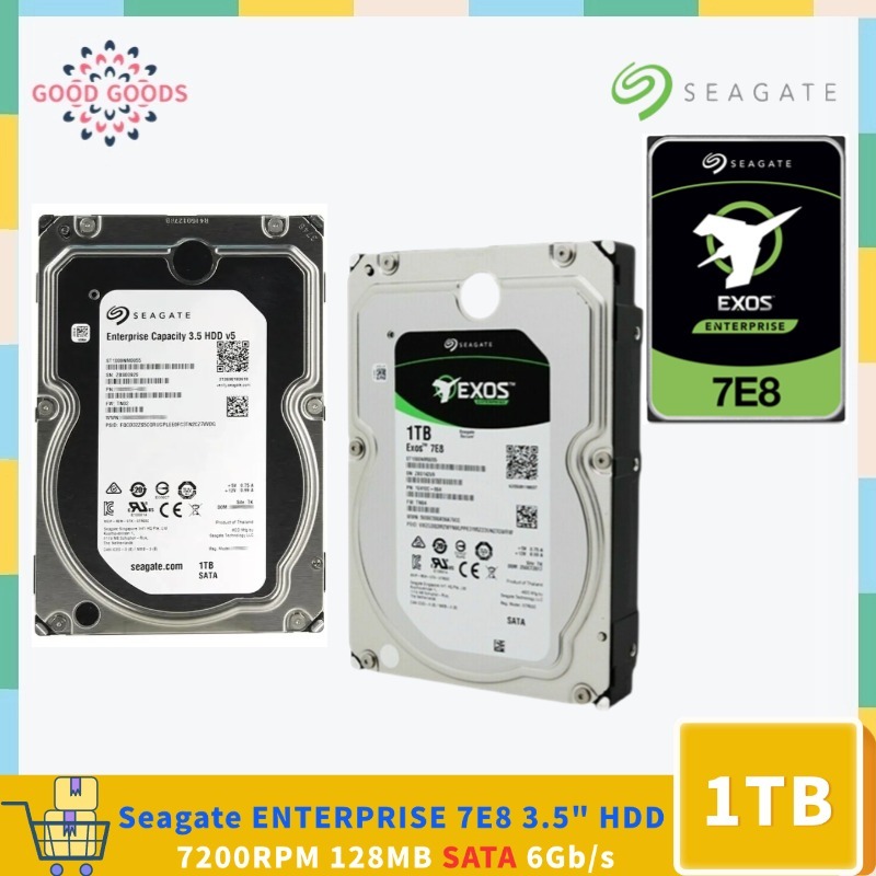 SEAGATE EXOS 7E8 1TB ST1000NM0055 ENTERPRISE 3.5 512N HDD 7200rpm 128MB แคช SATA 6 กิกะไบต์/วินาทีฮา