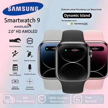 Samsung Smart Watch 9 Max Pro ผู้ชายผู้หญิงและ Android & iOS Amoled 2.0 นาฬิกานาฬิกา 2.0 "Heartbeat Monitoring สําหรับ Blood Frame Bluetooth Call วอลล์เปเปอร์นาฬิกาที่กําหนดเองนาฬิกากีฬาผู้ชาย