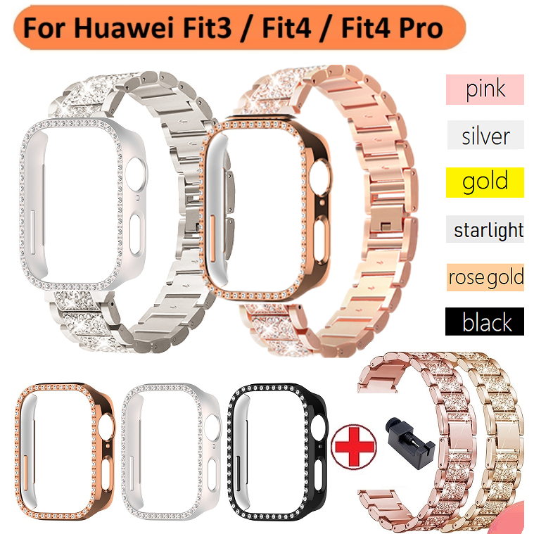 For สาย Huawei watch Fit 4 + เคส Huawei Watch Fit 4 Strap Samrt Watch huawei watch fit 3 สาย Huawei 