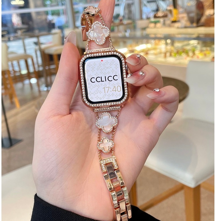 Compatible For เคส Huawei Watch fit 4 + สาย Huawei Watch Fit 4 Strap Clover 4 pro สาย Huawei Watch Fit 3 Strap / new/ SE Strap 3 สาย Bumper 3 Case Bling 4 Hard 3 เคส