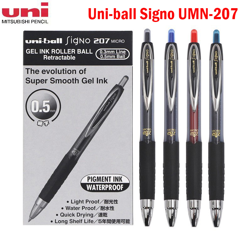 1 ชิ้นญี่ปุ่น Uni-Ball Signo UMN-207 MICRO ปากกาเจล 0.5 มม.หมึกเจล Roller Ball ปากกา