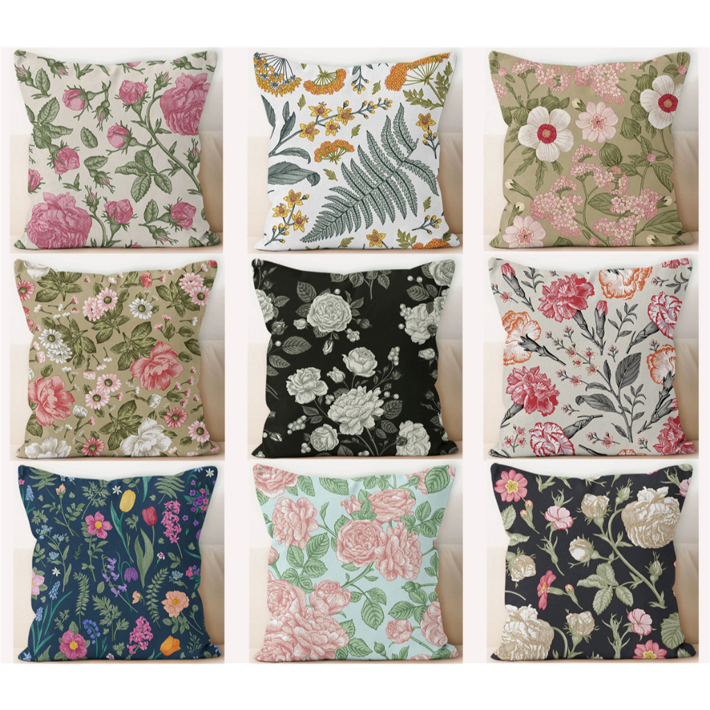 หมอนอิงดอกไม้ครอบคลุม 7070.6060.5050.4545.4040.Decor Pillow Cover.Home gift หมอนข้างสี่เหลี่ยม.
