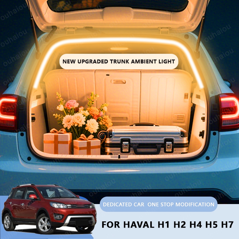 ด้านหลัง LED Light Bar แถบ Trunk ภายในโคมไฟตกแต่ง Strip Fit สําหรับ HAVAL H1 H2 H4 H5 H7