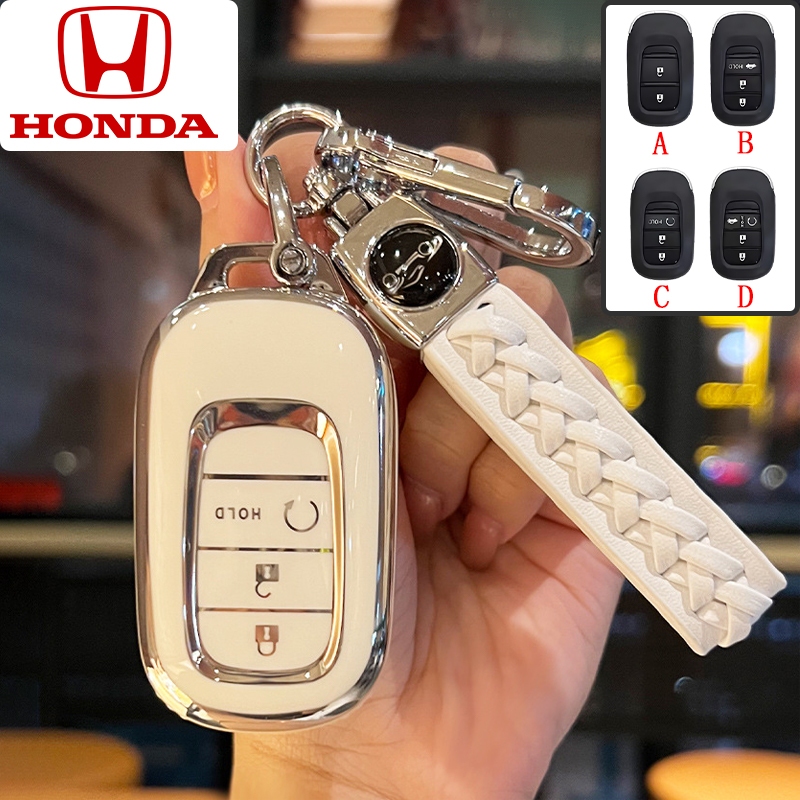ฝาครอบกุญแจรถฮอนด้า เคสกุญแจฮอนด้าเหมาะสําหรับ Honda CRV/HRV/Civic/City/Accord เปลือกกุญแจรีโมท