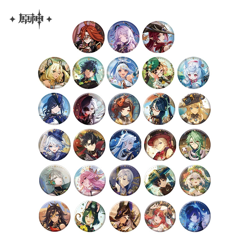 Sunsyea Genshin Impact สินค้าอย่างเป็นทางการ miHoYo Original Authentic Theme Series Badge Nahida Wanderer Nilou Ayato Yelan Furina Baizhu Alhaitham Wriothesley Yae Miko Neuvillette