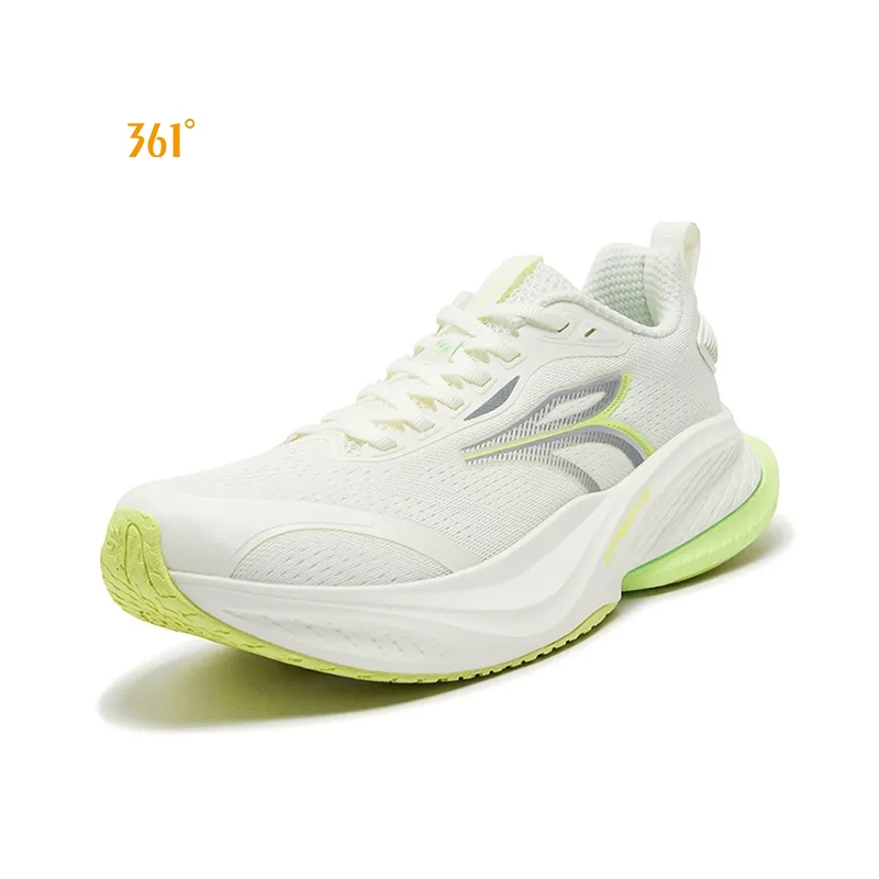 361 องศา Fierce MAX รองเท้าวิ่งผู้ชาย Widefoot Shock Absorption Cushioning Soft Jogging รองเท้าผ้าใบ