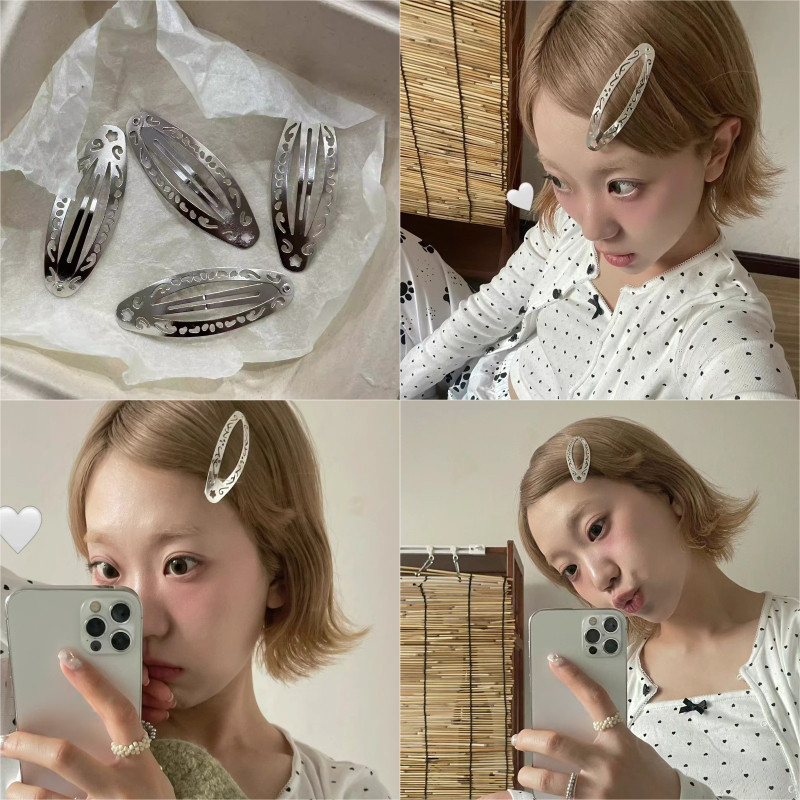 1/2/4 ชิ้น Vintage โลหะ Silver Star Hairpin ด้านข้าง Bangs BB คลิปอุปกรณ์เสริมเกาหลี