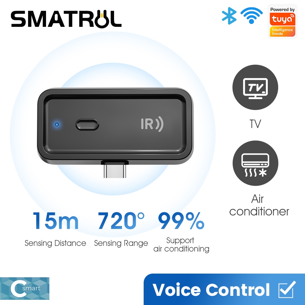 SMATRUL Tuya สมาร์ท IR รีโมทคอนโทรล Universal WiFi รีโมทคอนโทรลอินฟราเรดสําหรับ TV DVD เครื่องปรับอากาศสนับสนุน