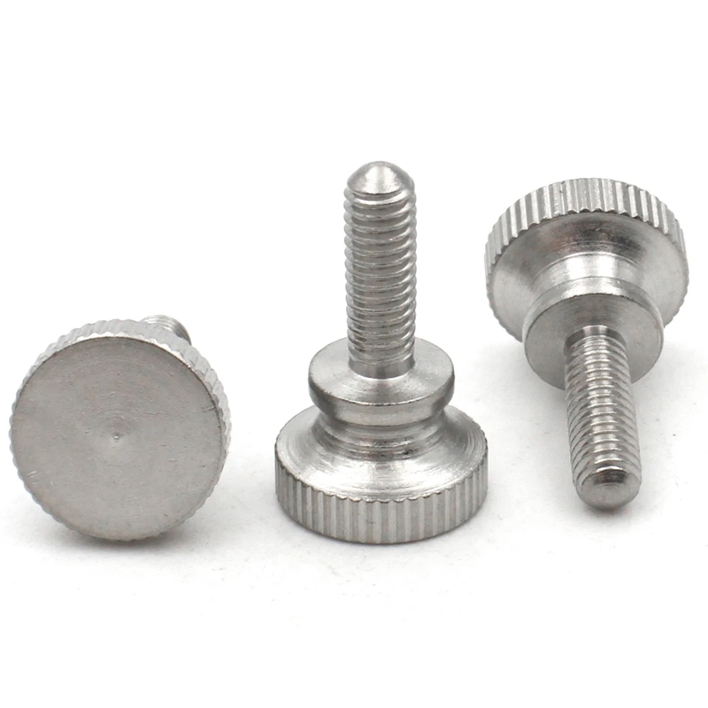 304 สแตนเลสสตีล High Step Head Knurled มือกระชับ Thumb สกรูผ้าม่าน Wall Glass Thumb Bolt M2 M2.5 M3 