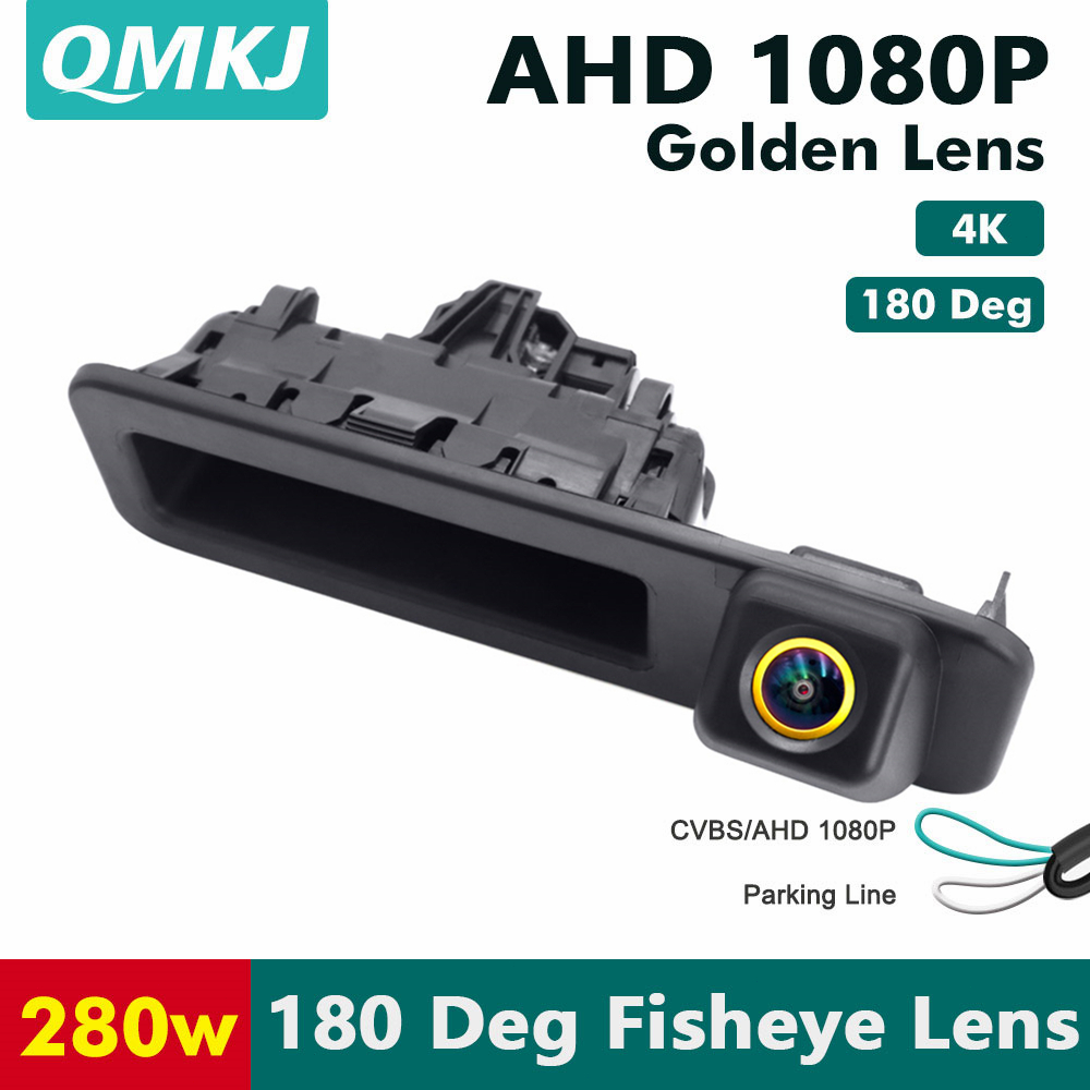 AHD 1080 Trunk Handle Fisheye รถด้านหลังสําหรับ BMW 3 5 7 Series X1 X3 X4 X5 F30 F32 F36 F10 F11 F25 F48 ที่จอดรถย้อนกลับ