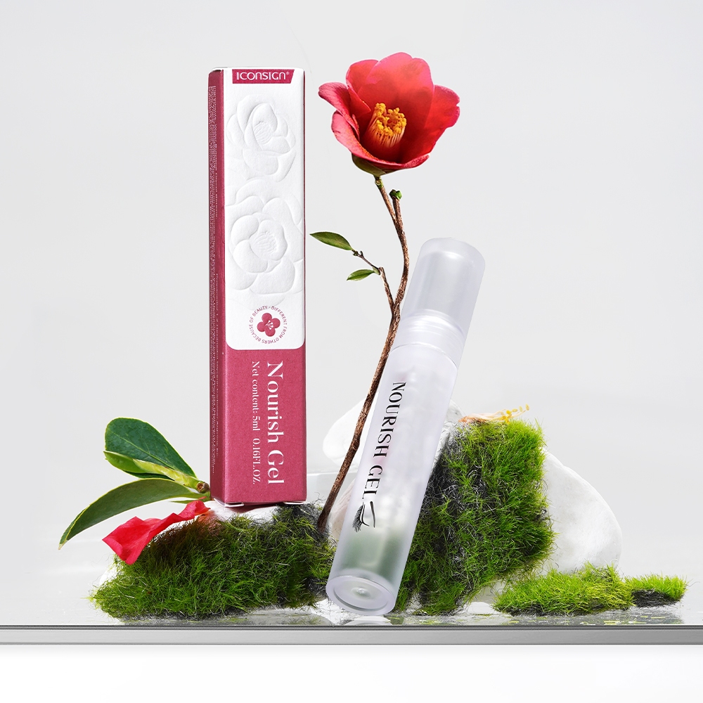 ICONSIGN Ice Nourish Gel Lash Brow 3S Cooling Nourish Gel Before & After Care Solution การออกแบบ 5 มล. สําหรับ Lash And Brow