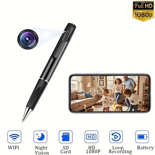 เต็ม ความละเอียดสูง 1080พี แบบพกพาปากกากล้องไร้สาย เครื่องบันทึกภาพ มืออาชีพดิจิตอลเสียงและบันทึกวิดีโอมินิกล้องปุ่มเดียวบันทึกอย่างรวดเร็ว