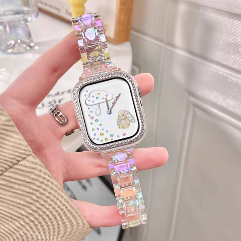 Bling Reflecting Strap Case For Redmi Watch 5 Active สาย Bling สาย Redmi Watch 5 Active Case Coloful Redmi Watch 5 lite สาย Plastic Redmi Watch 5 สาย Redmi Watch 5 เคส PC Redmi Watch 3 active สาย Diamond Redmi Watch 4 / 3lite/ สาย Redmi Watch 5 lite Case