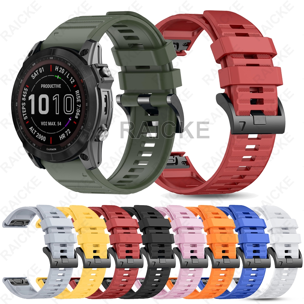 สายนาฬิกาซิลิโคนแบบปลดเร็วสําหรับ Garmin Fenix 8 51 มม. 47 มม. / 7X / 6 / 5X Plus / Fenix3 hr / Forerunner 935 945 955 965 970