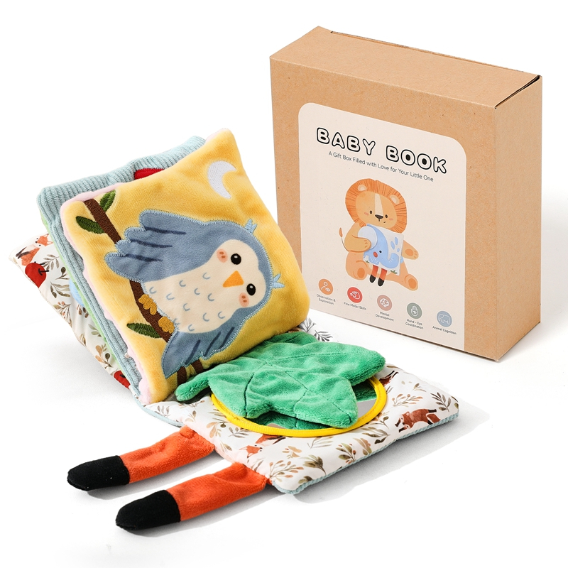 2025 ใหม่เด็กผ้านุ่มหนังสือเรื่องกับเสียงที่สร้างแรงบันดาลใจของเล่นสุนัขหางหนังสือผ้าสําหรับเด็กในช่วงต้นองค์ความรู้หนังสือการศึกษา