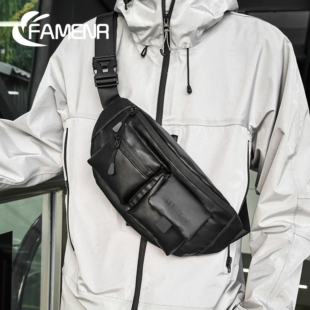 Famenr【พร้อมส่ง】กระเป๋าคาดอก กระเป๋าสะพายไหล่ สําหรับผู้ชาย กระเป๋าคาดอกผู้ชาย