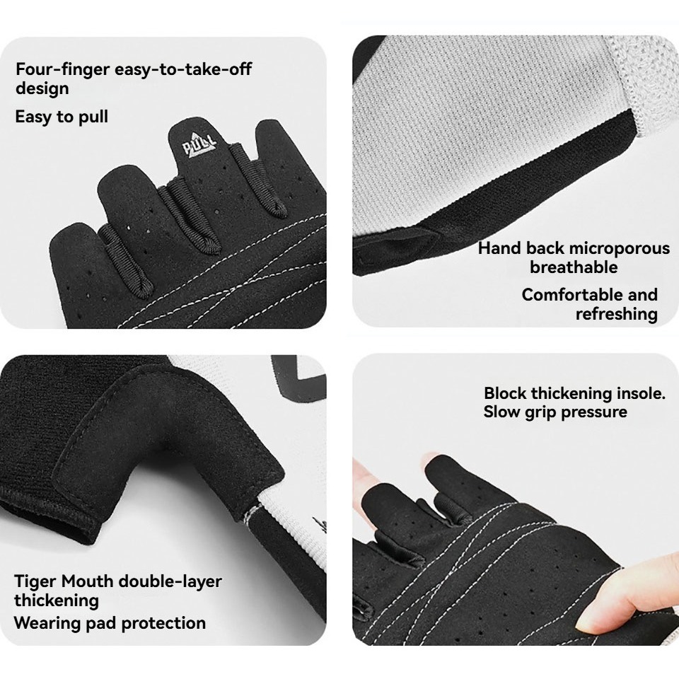 AOLIKES 1 คู่ถุงมือยกน้ําหนักสายรัดข้อมือสนับสนุน Breathable Anti-Slip กีฬา Gym ถุงมือเพาะกาย Powerlifting ฟิตเนสการฝึกอบรม - รูปที่ 7