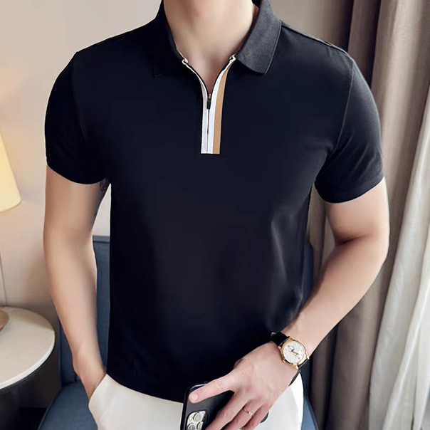 ⚡ ProMan⚡ เสื้อโปโลผู้ชาย  ปก  ผู้ใหญ่ลม  เสื้อผ้าแฟชั่นผู้ชาย  หลวม